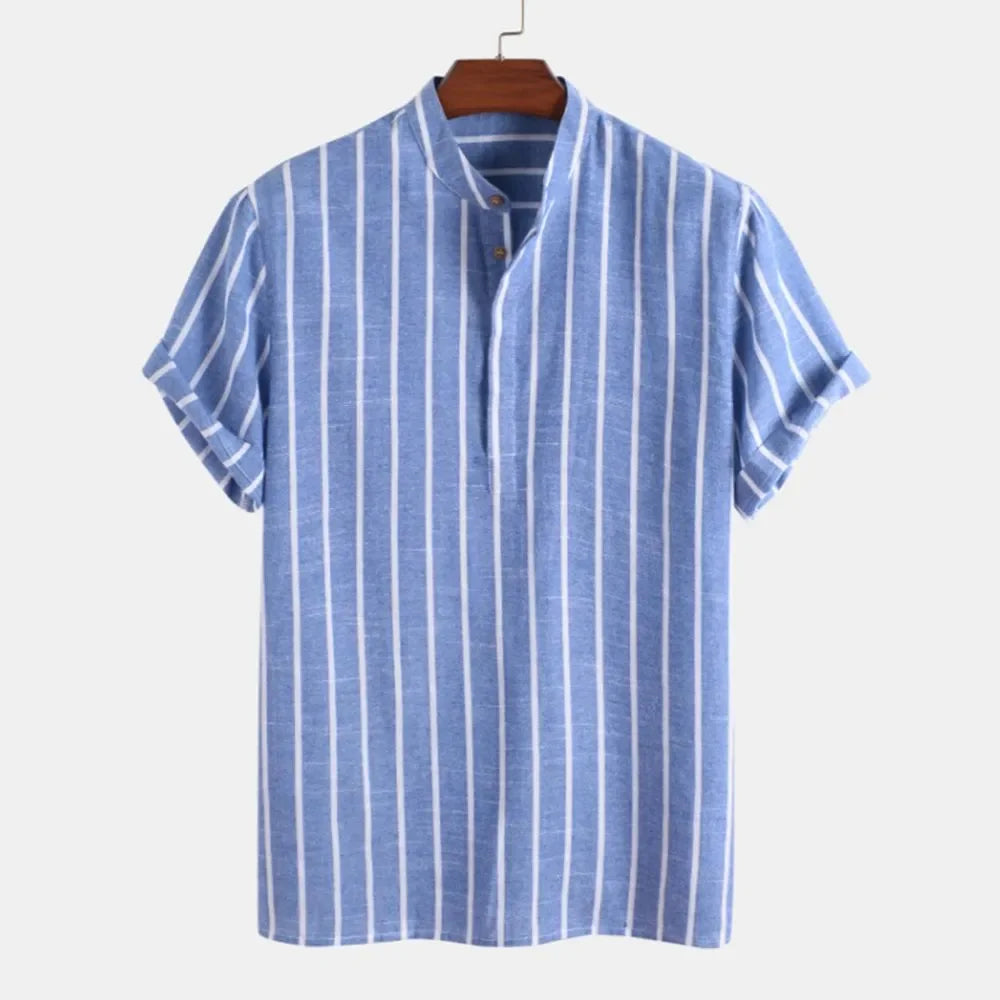 SunDrift™ Men's Graphic Striped Shirt – Summer Streetwear Top