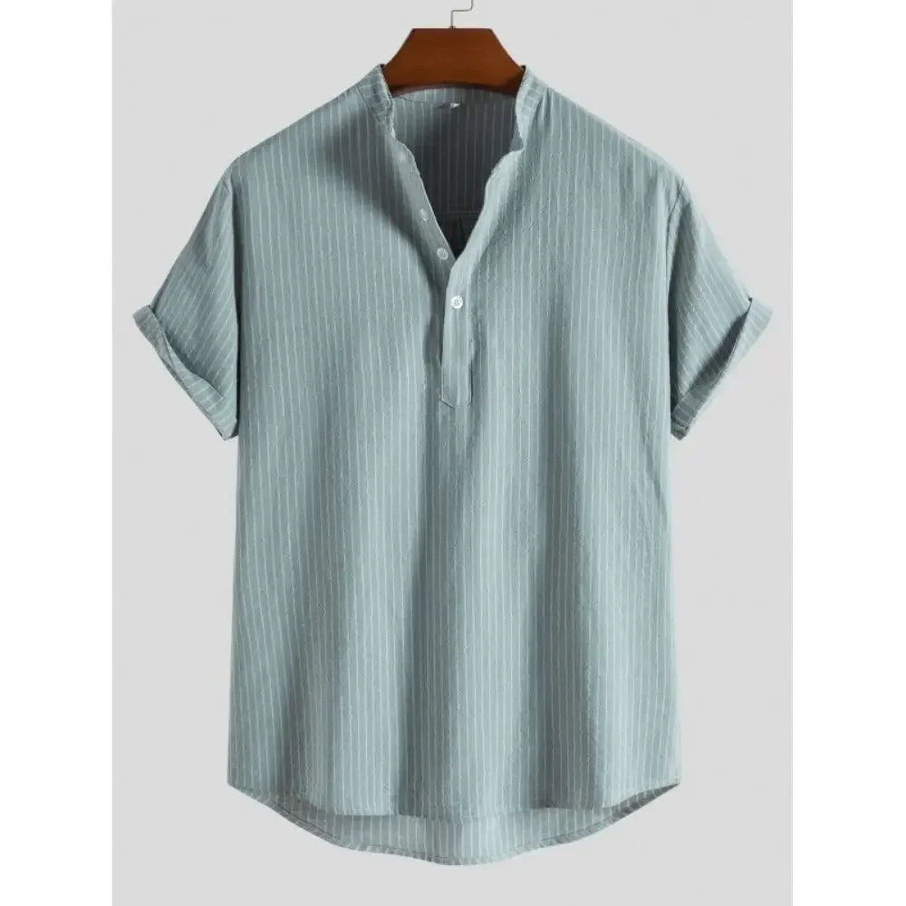 SunDrift™ Men's Graphic Striped Shirt – Summer Streetwear Top