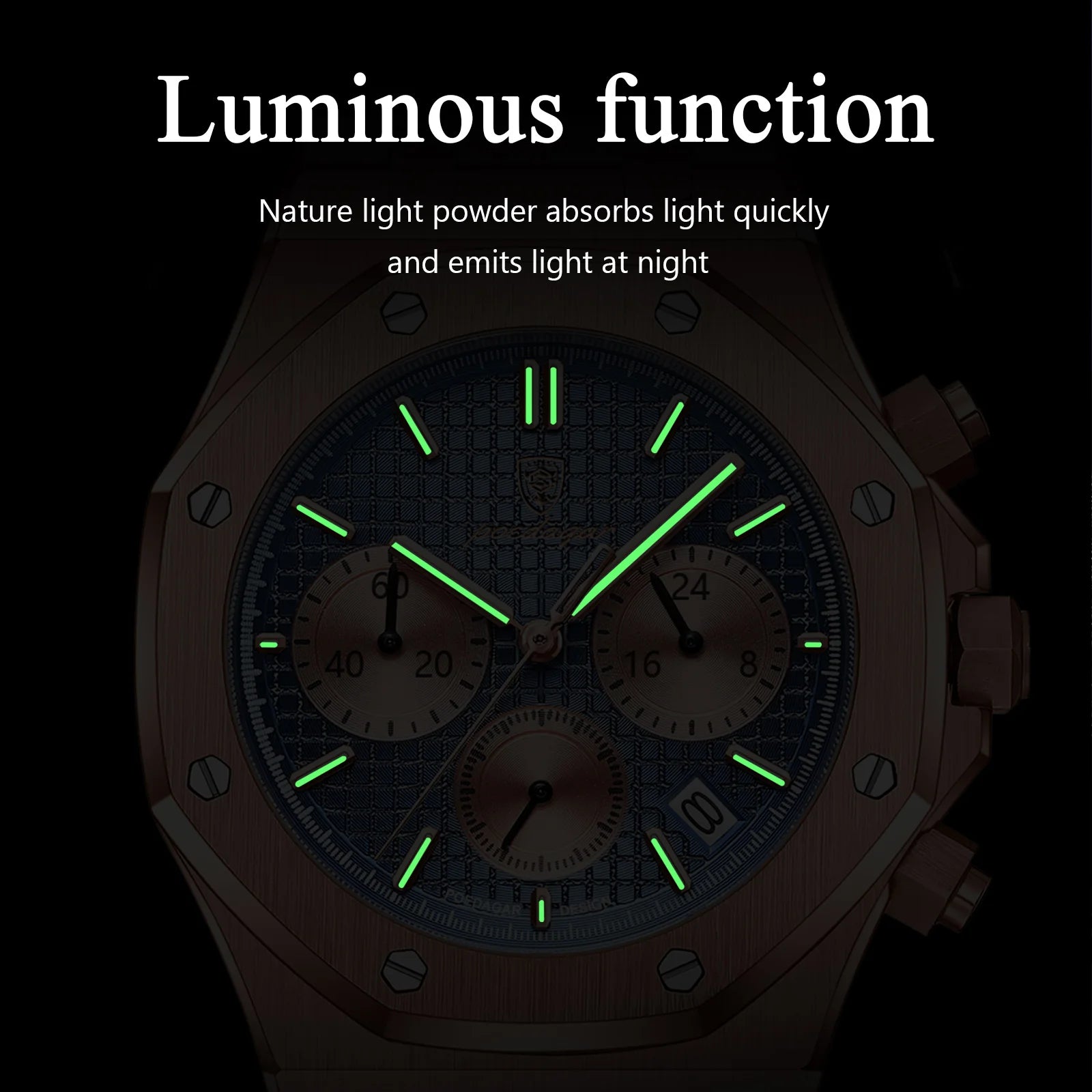 AurumChrono™ – Men’s Luxury Stainless Steel Watch | Date & Chronograph
