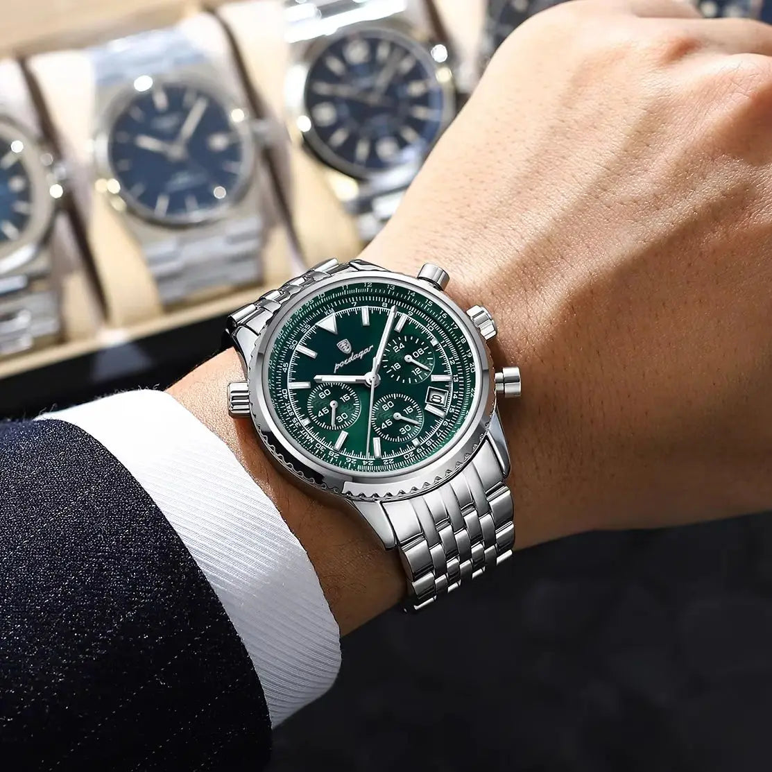 IronCommand™ – Men’s Luxury Chronograph Watch | Stainless Steel & Waterproof
