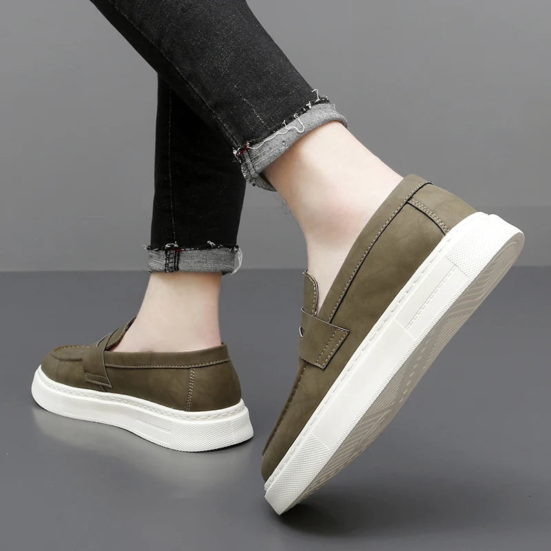 DriveCraft™ – Men’s Genuine Leather Slip-On Loafers