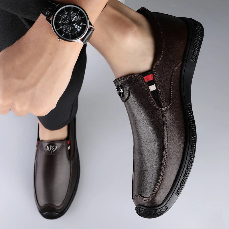 NobleWalk™ – Premium Leather Slip-On Loafers
