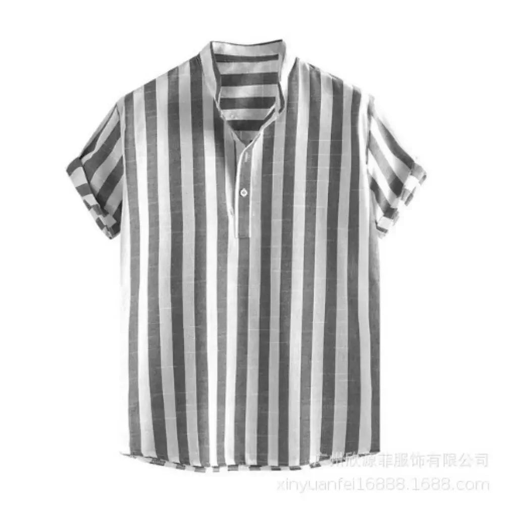 SunDrift™ Men's Graphic Striped Shirt – Summer Streetwear Top