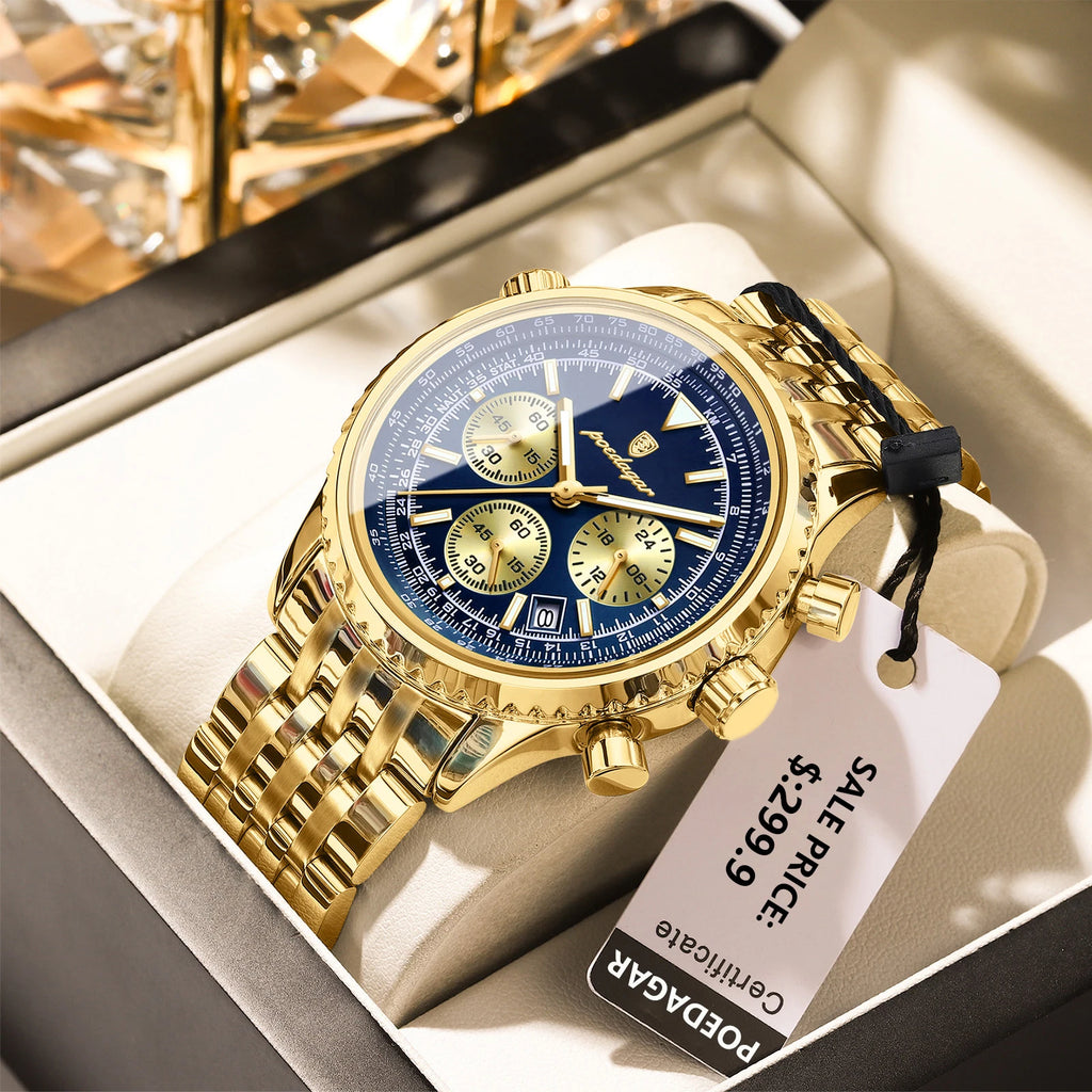 IronCommand™ – Men’s Luxury Chronograph Watch | Stainless Steel & Waterproof