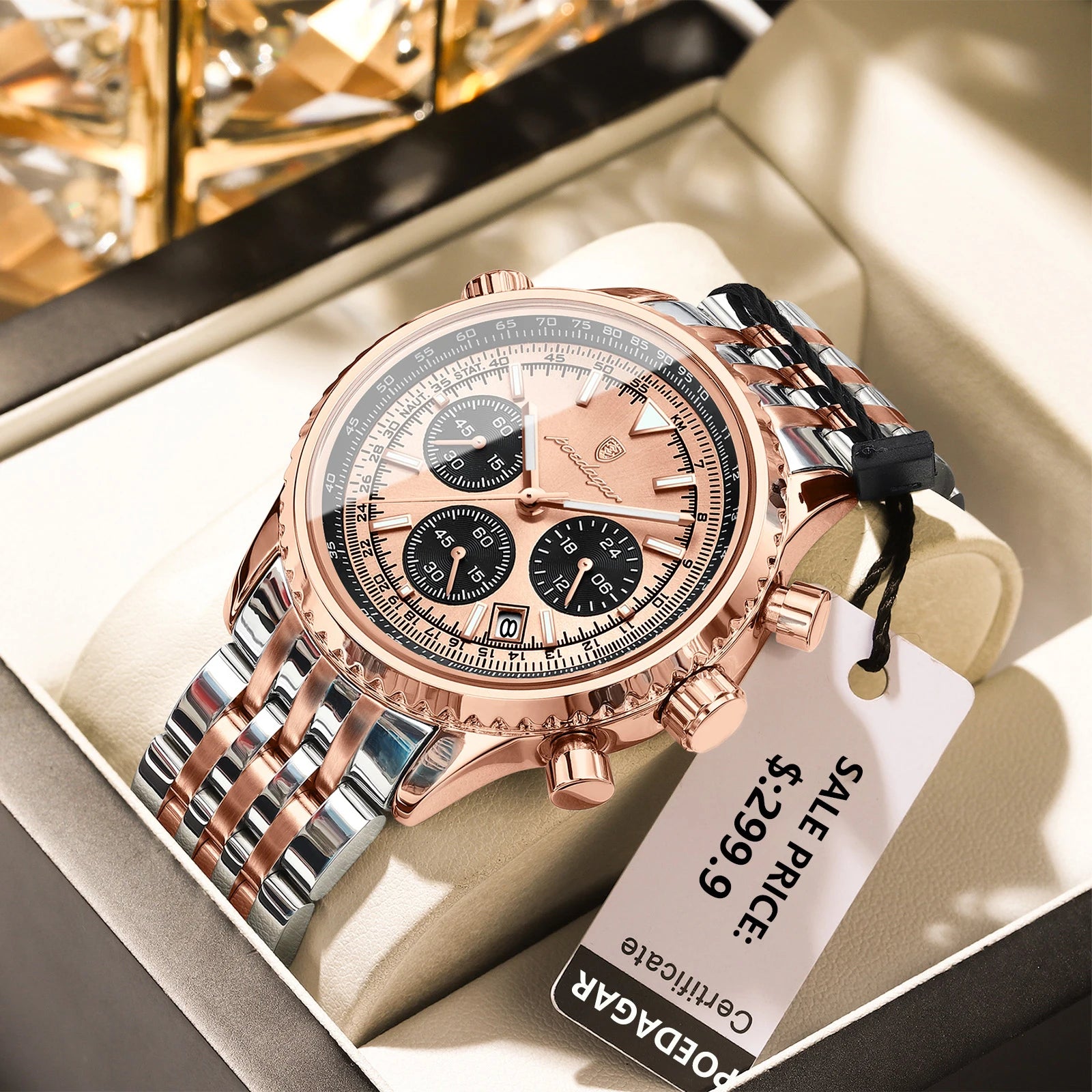 IronCommand™ – Men’s Luxury Chronograph Watch | Stainless Steel & Waterproof