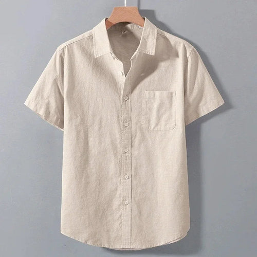 AeroLinen™ – Solid Color Short Sleeve Shirt for Men