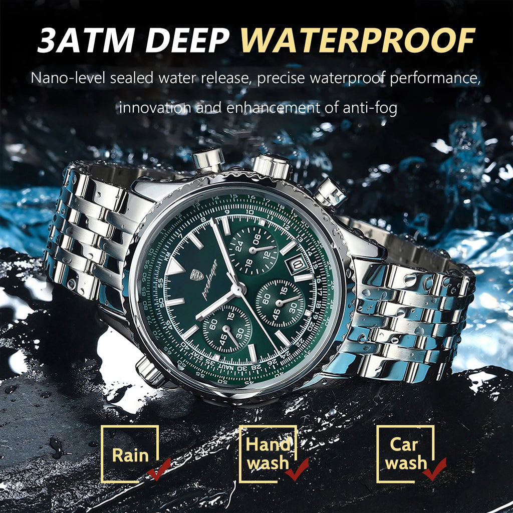 IronCommand™ – Men’s Luxury Chronograph Watch | Stainless Steel & Waterproof