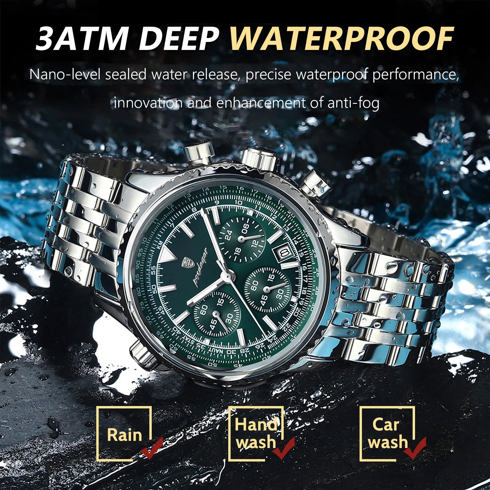 IronCommand™ – Men’s Luxury Chronograph Watch | Stainless Steel & Waterproof