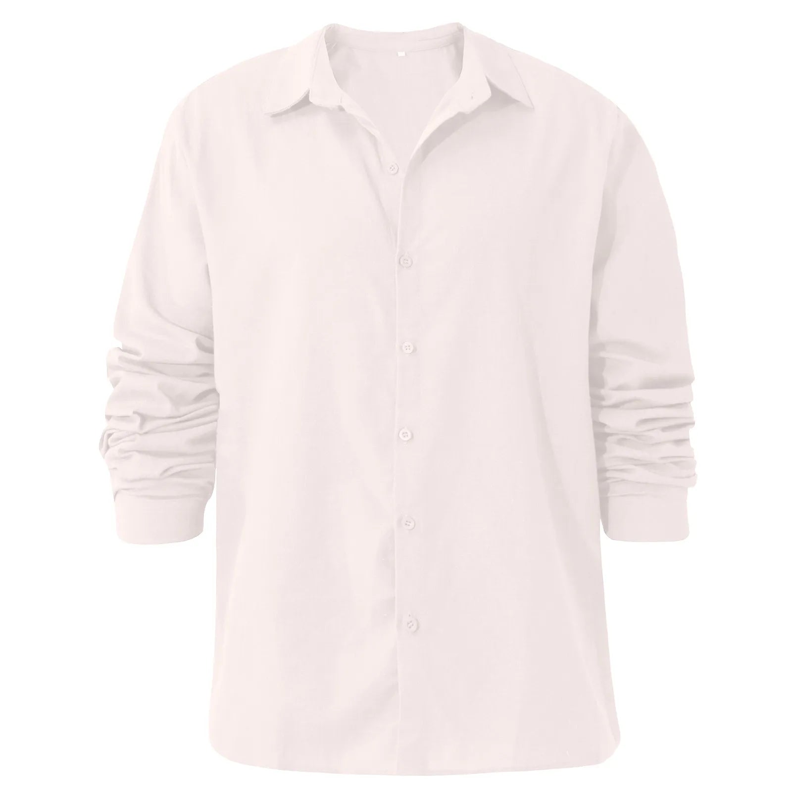 Men'S Long-Sleeved Shirt Casual Cotton