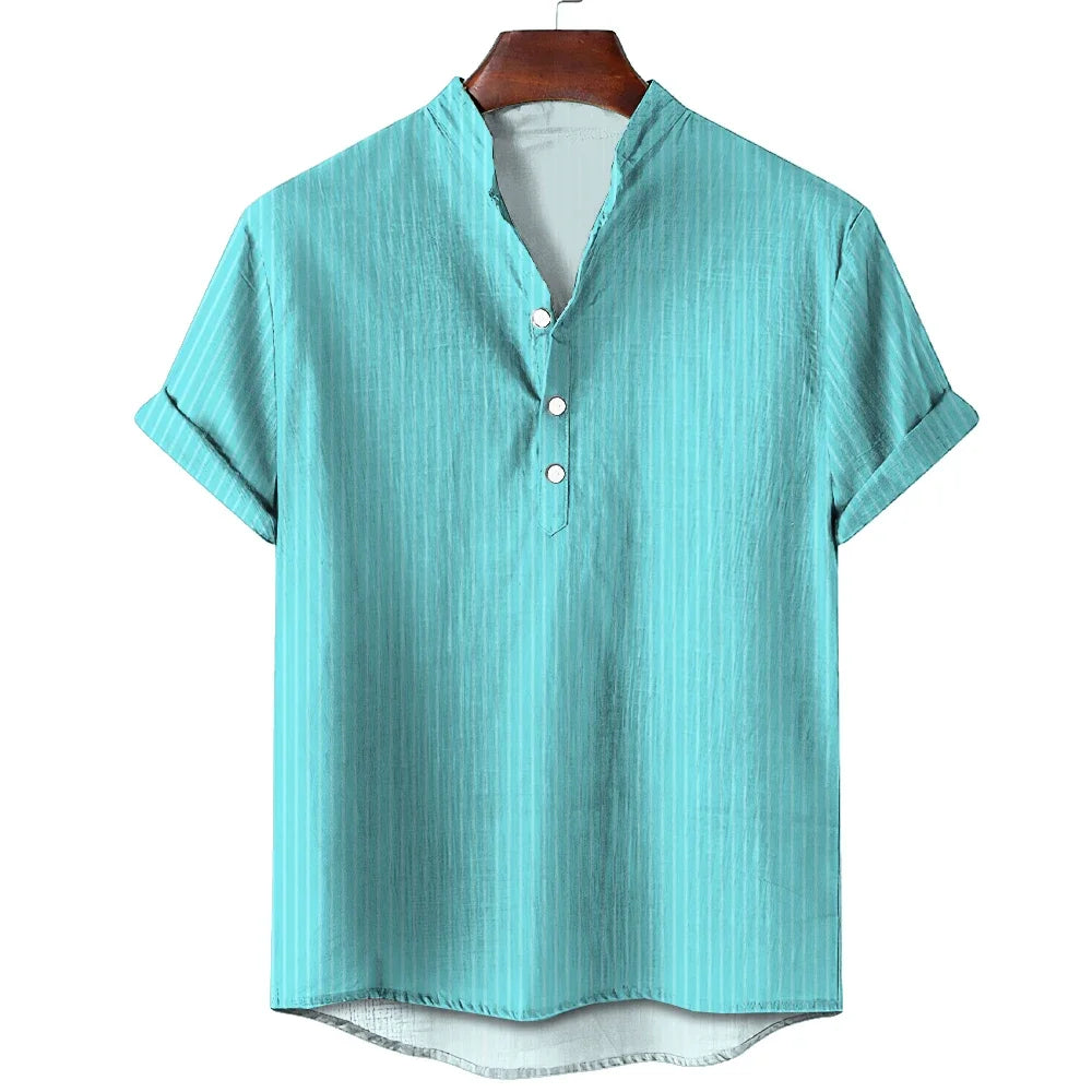 SunDrift™ Men's Graphic Striped Shirt – Summer Streetwear Top