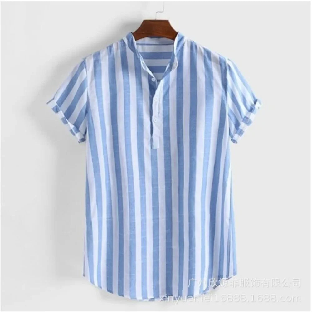 SunDrift™ Men's Graphic Striped Shirt – Summer Streetwear Top