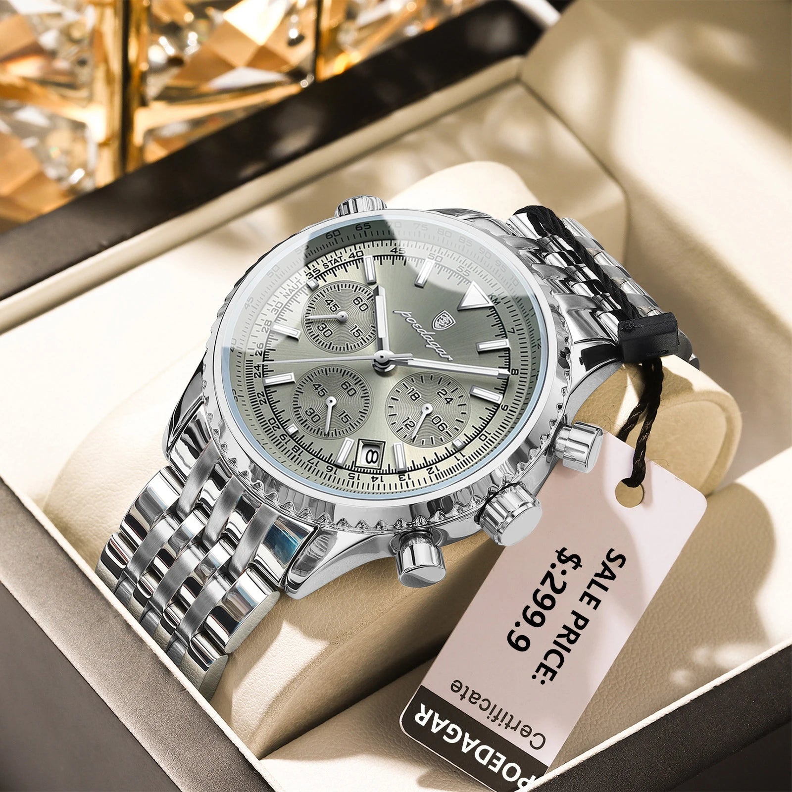 IronCommand™ – Men’s Luxury Chronograph Watch | Stainless Steel & Waterproof