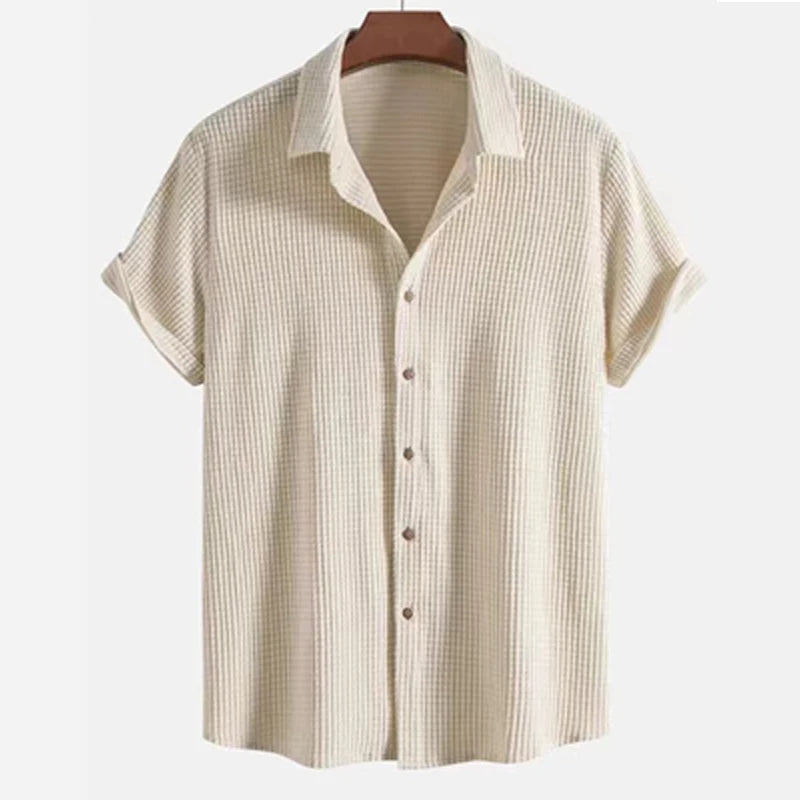 RetroEase™ – Short Sleeve Corduroy Suit for Men