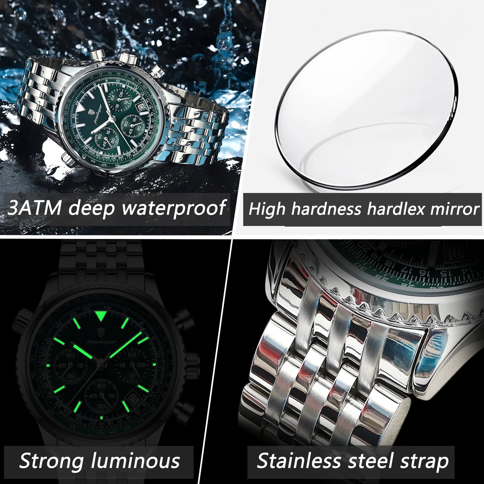 IronCommand™ – Men’s Luxury Chronograph Watch | Stainless Steel & Waterproof