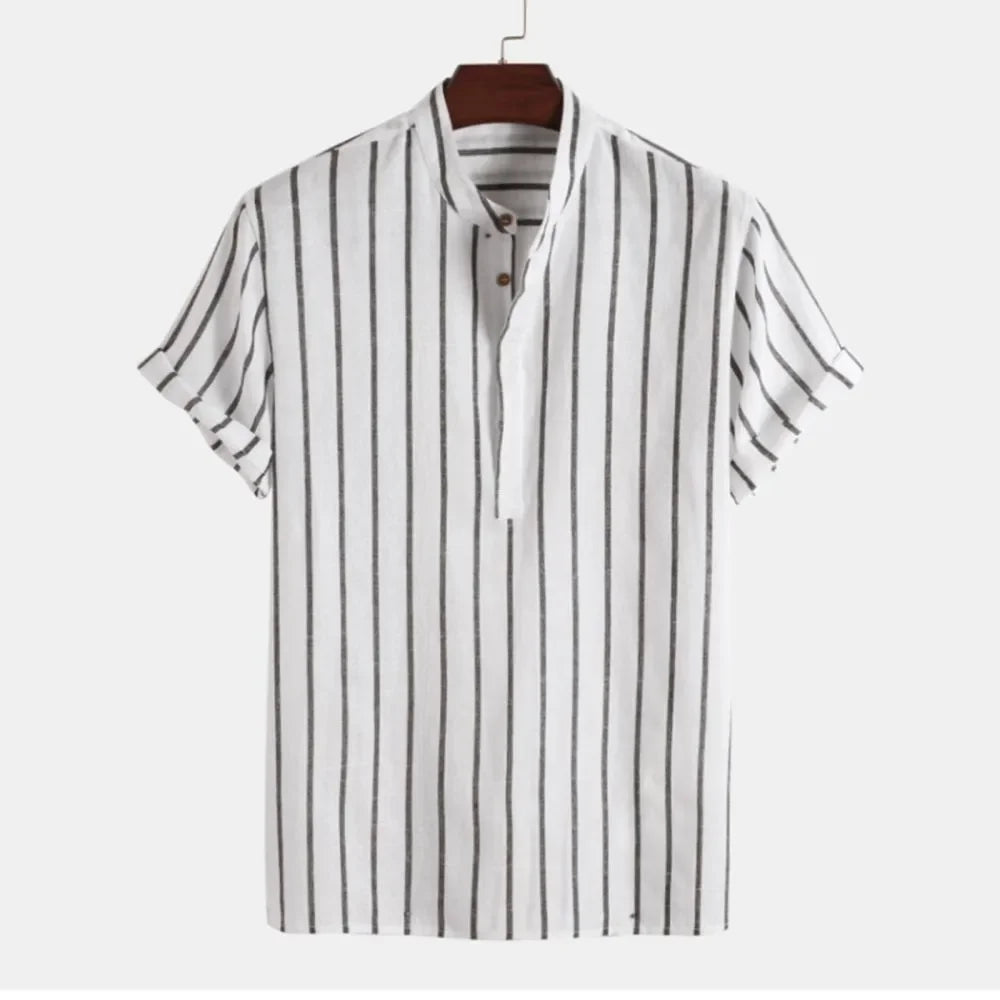 SunDrift™ Men's Graphic Striped Shirt – Summer Streetwear Top