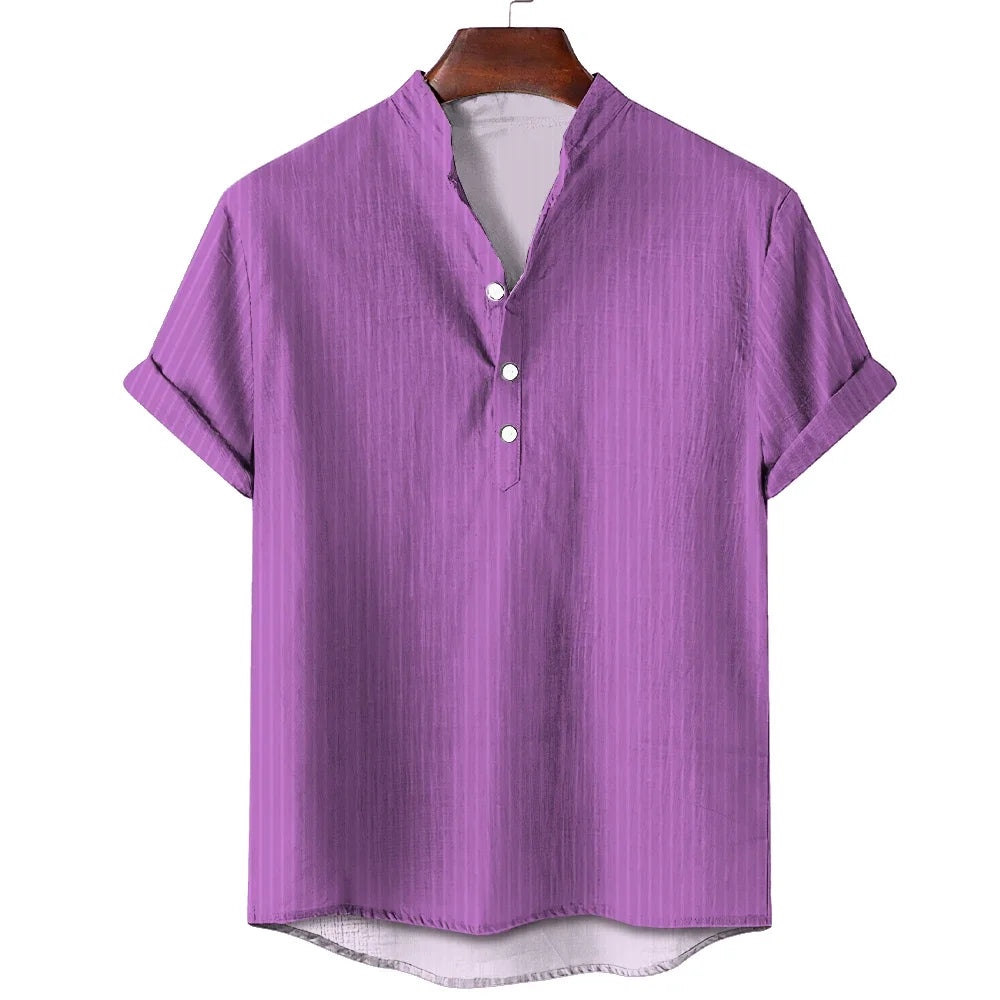 SunDrift™ Men's Graphic Striped Shirt – Summer Streetwear Top