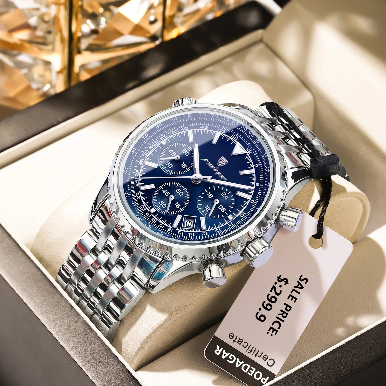 IronCommand™ – Men’s Luxury Chronograph Watch | Stainless Steel & Waterproof