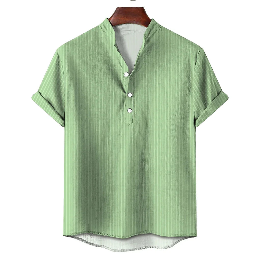 SunDrift™ Men's Graphic Striped Shirt – Summer Streetwear Top