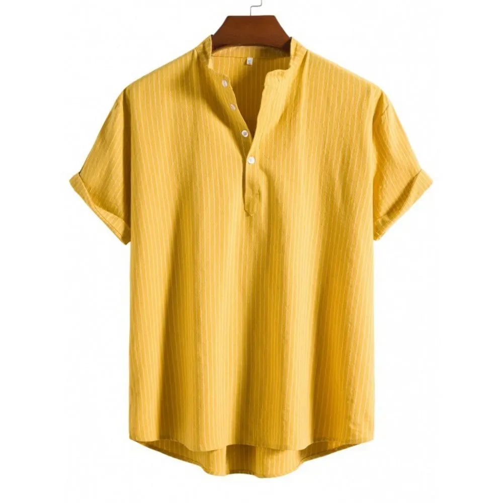 SunDrift™ Men's Graphic Striped Shirt – Summer Streetwear Top