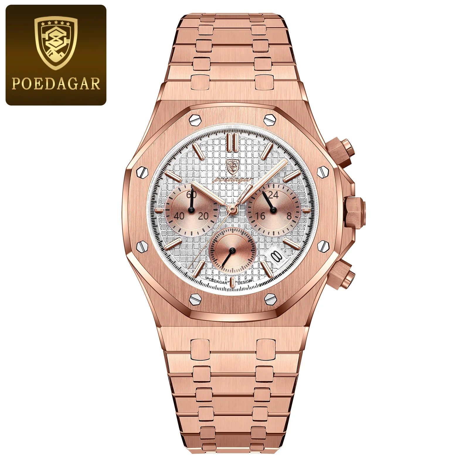 AurumChrono™ – Men’s Luxury Stainless Steel Watch | Date & Chronograph