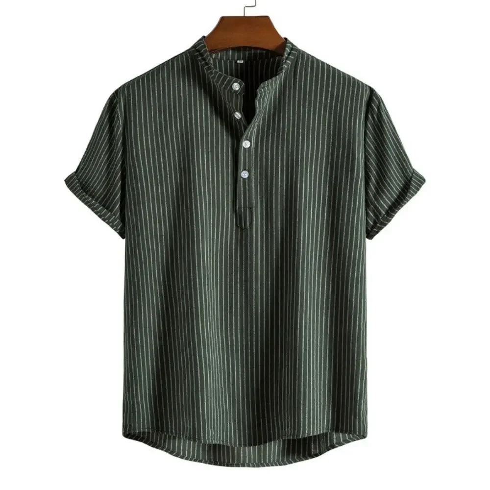 SunDrift™ Men's Graphic Striped Shirt – Summer Streetwear Top