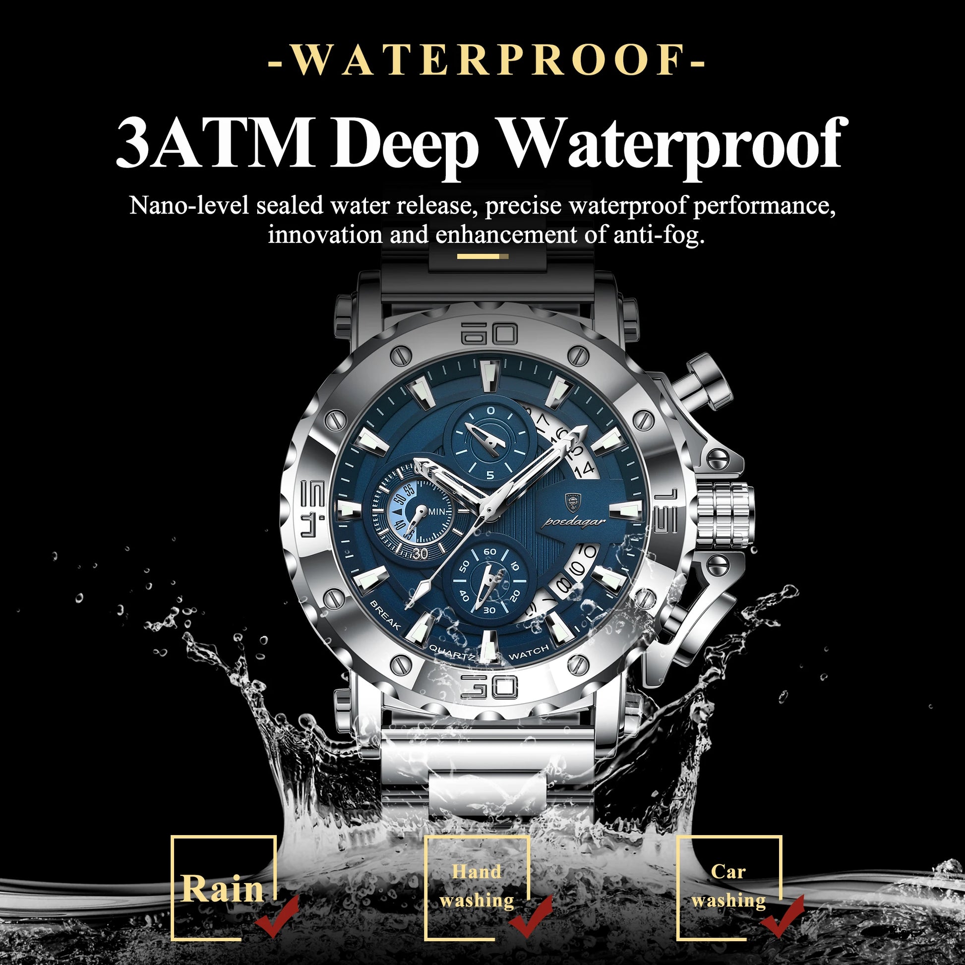 ImperiumTime™ – Men’s Luxury Chronograph Watch | Waterproof & Luminous